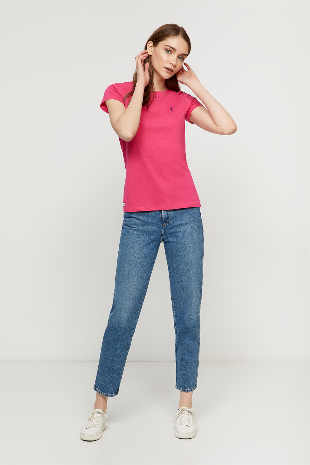 Camiseta fucsia con logo bordado | MUJER  | POLO CLUB