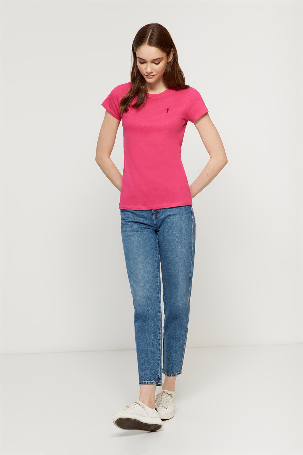 Camiseta fucsia con logo bordado | MUJER  | POLO CLUB
