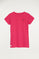 Camiseta fucsia con logo bordado