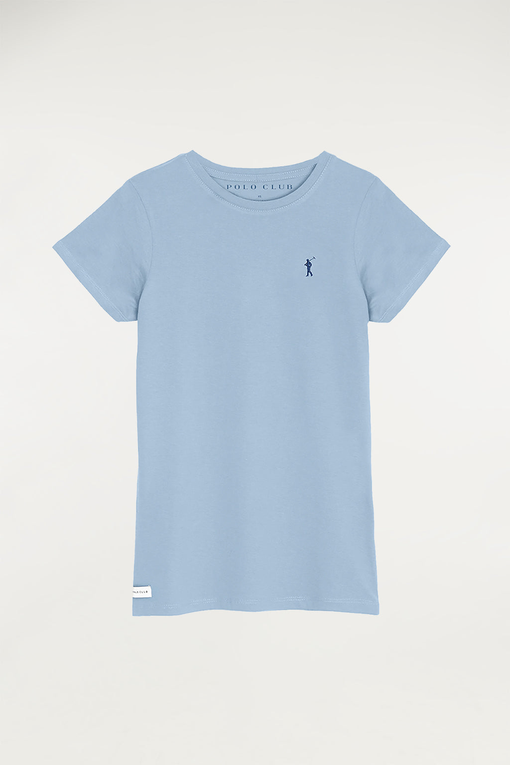 Camiseta azul celeste con logo bordado | MUJER  | POLO CLUB