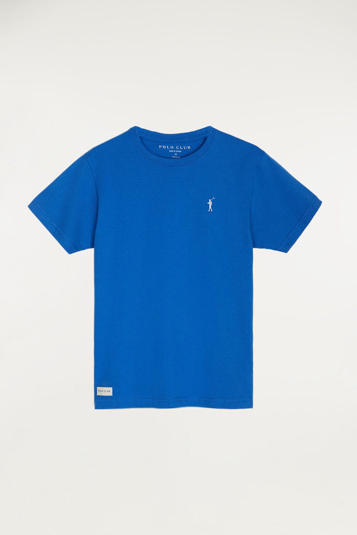Camiseta azul royal con pequeño logo bordado | NIÑOS | POLO CLUB