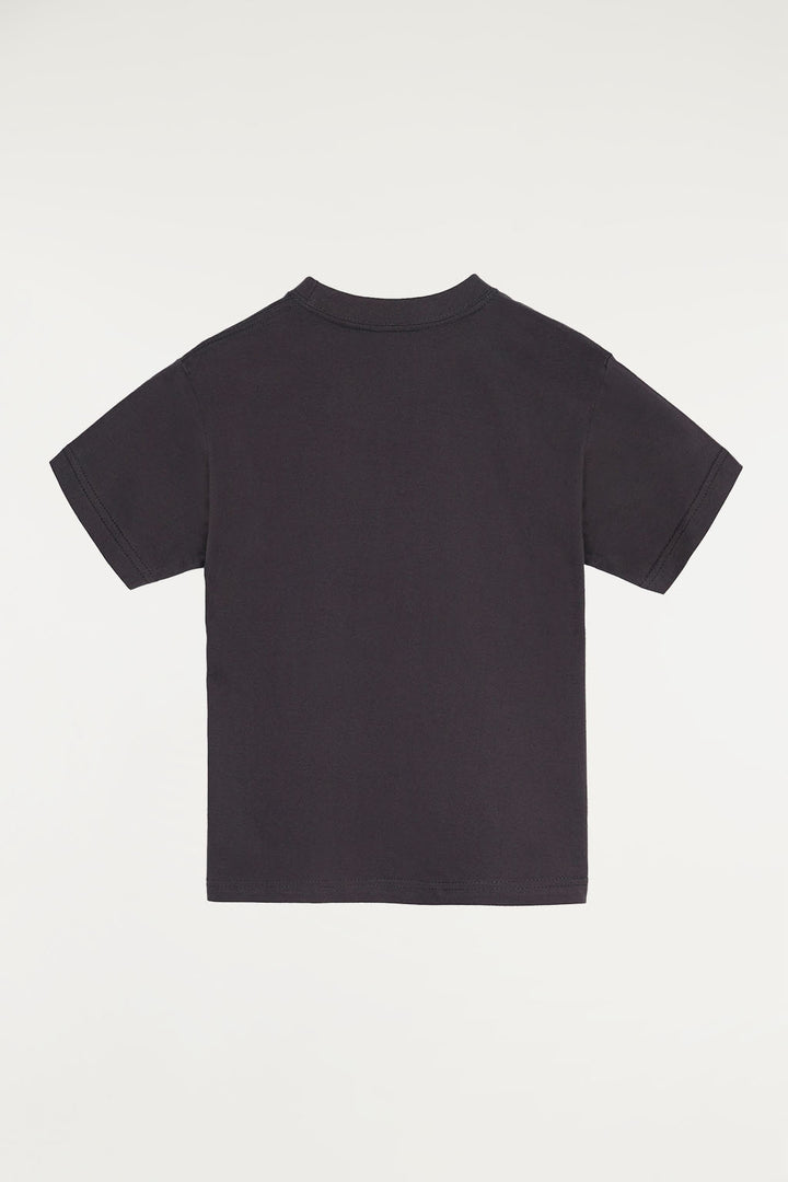 Camiseta gris con pequeño logo bordado | NIÑOS | POLO CLUB