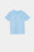 Camiseta azul celeste con pequeño logo bordado
