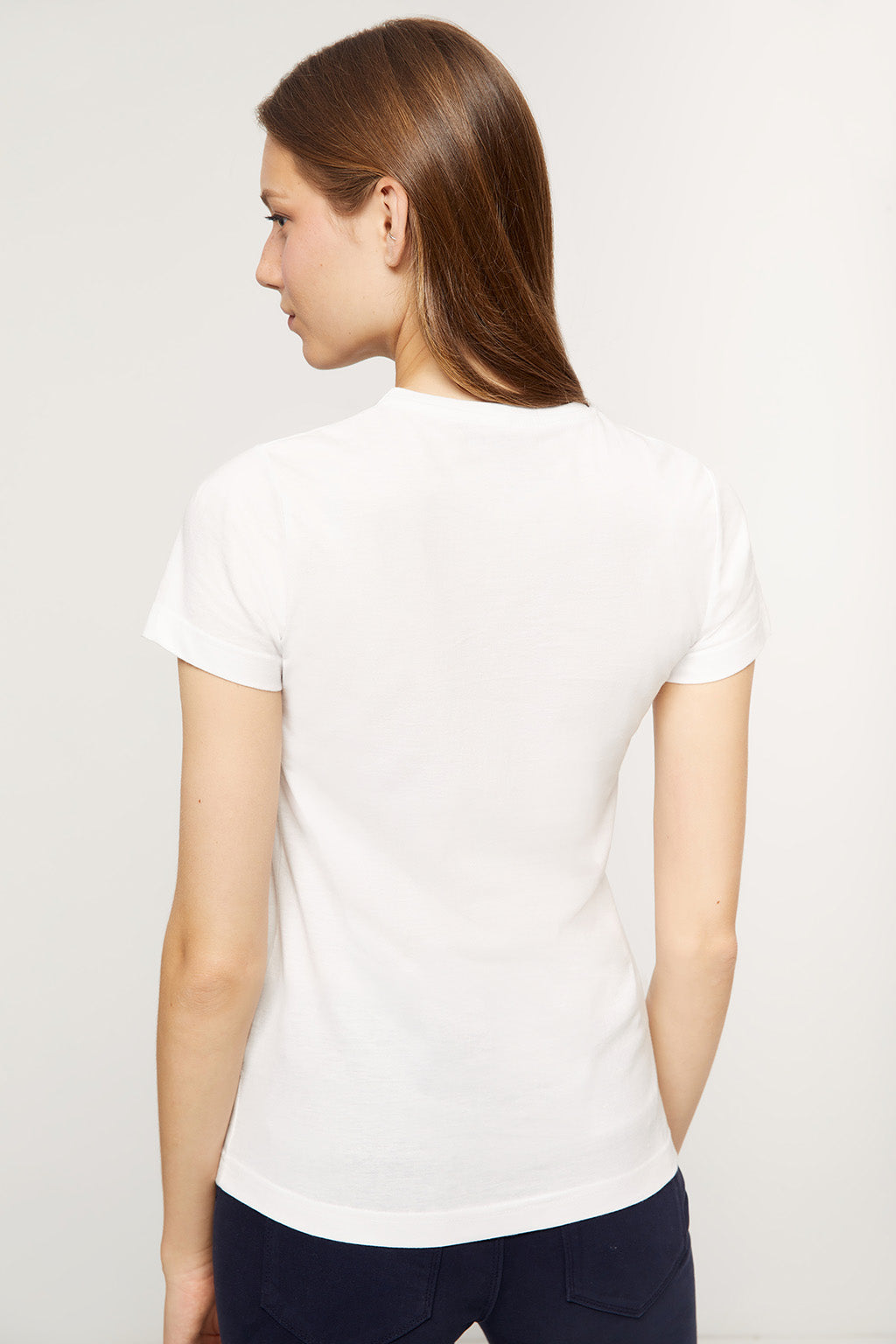 Camiseta básica blanca para mujer – Polo Club