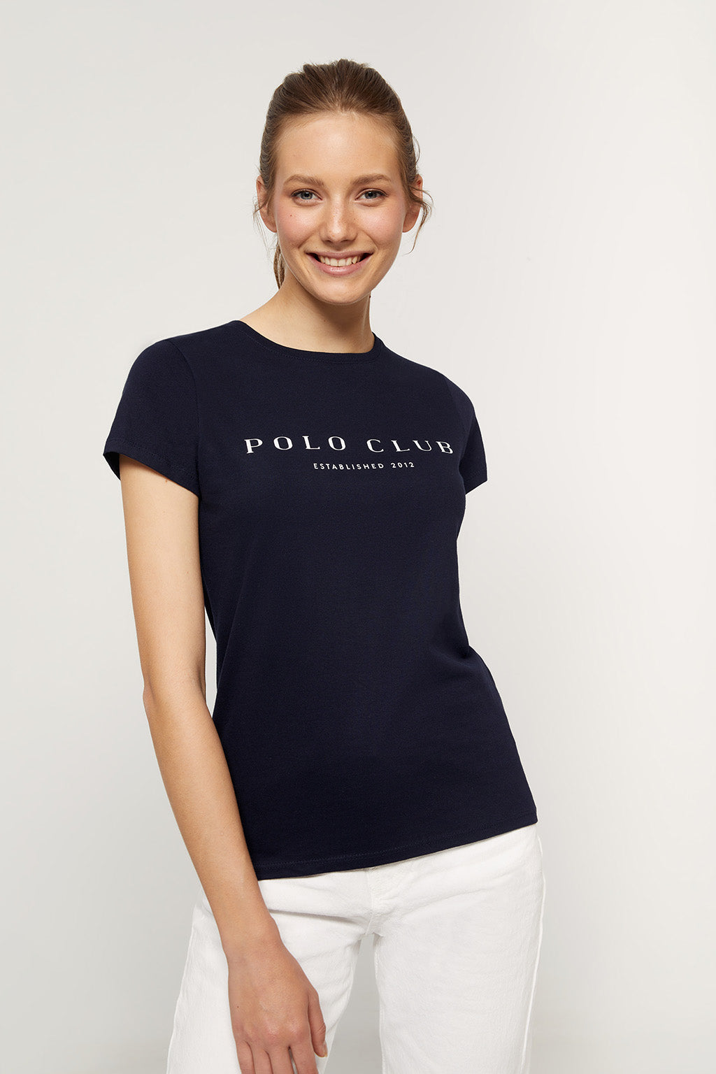 Camiseta marino con estampación  | MUJER  | POLO CLUB