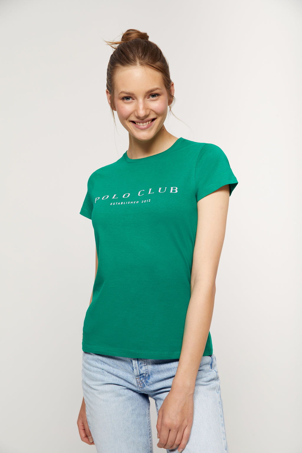 Camiseta verde con estampación  | MUJER  | POLO CLUB