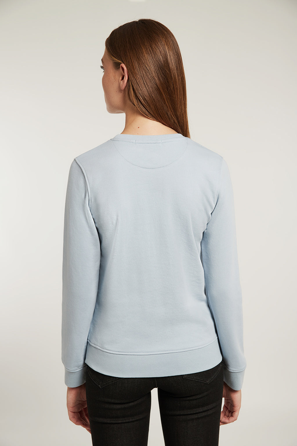 Sudadera orgánica azul celeste con estampación frontal | MUJER  | POLO CLUB