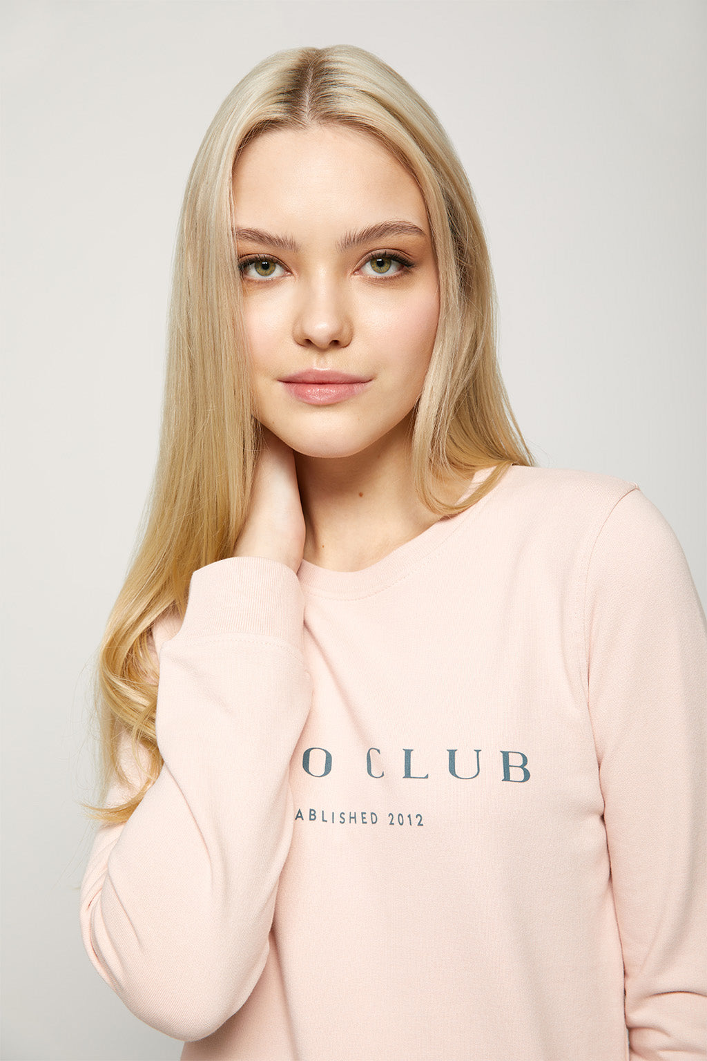 Sudadera orgánica rosa con estampación frontal | MUJER  | POLO CLUB