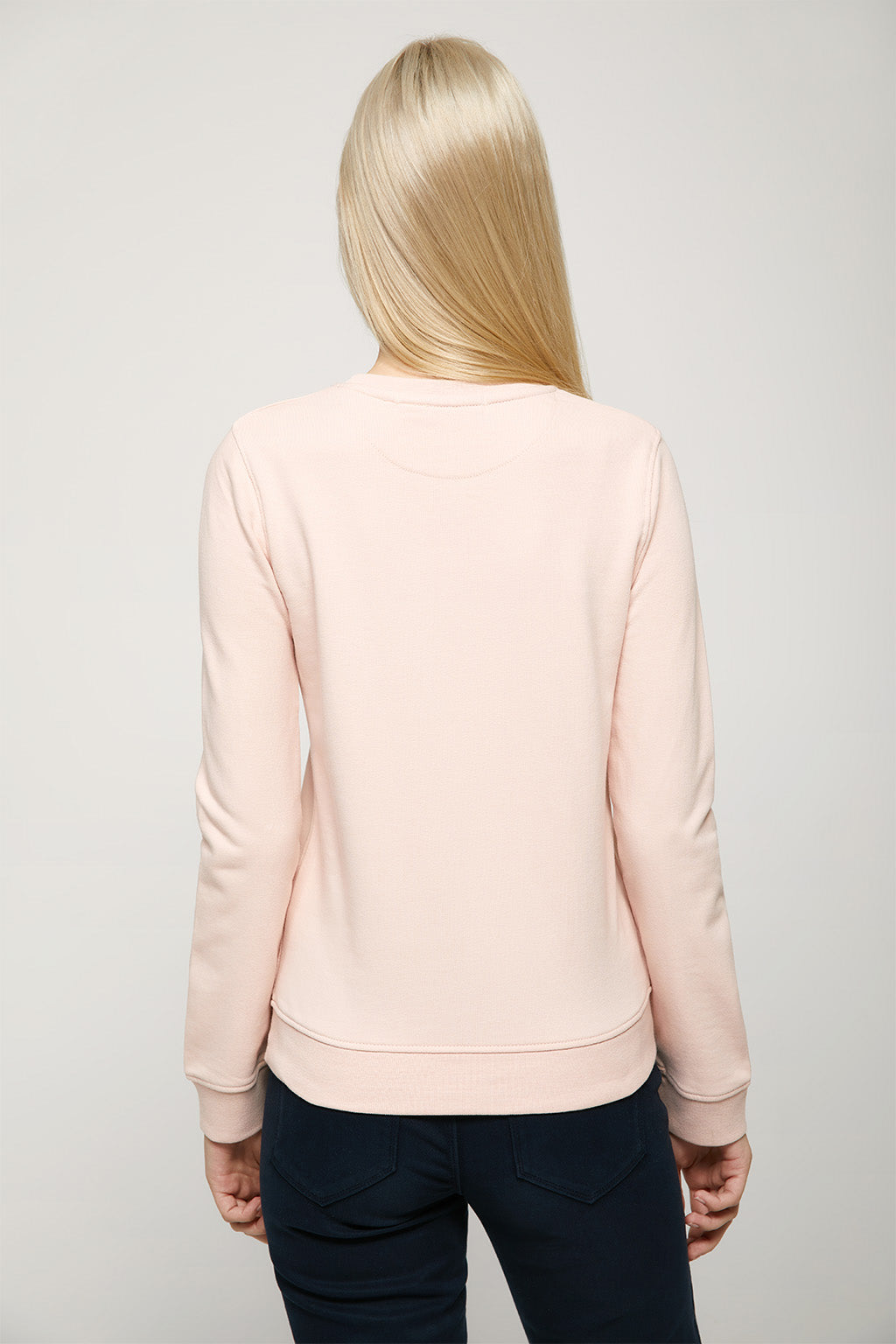 Sudadera orgánica rosa con estampación frontal | MUJER  | POLO CLUB