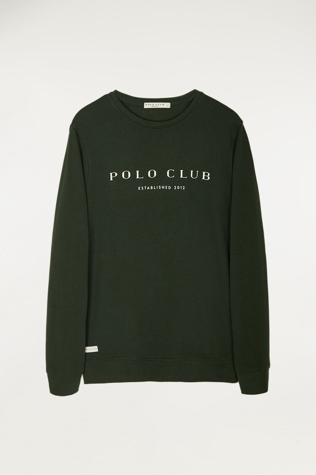 Sudadera orgánica verde de cuello redondo | HOMBRE  | POLO CLUB
