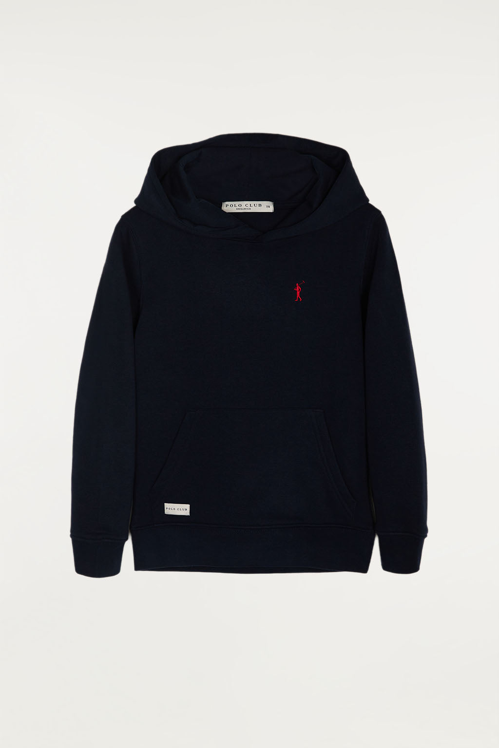 Sudadera orgánica kids con capucha marino con logo bordado | NIÑOS | POLO CLUB