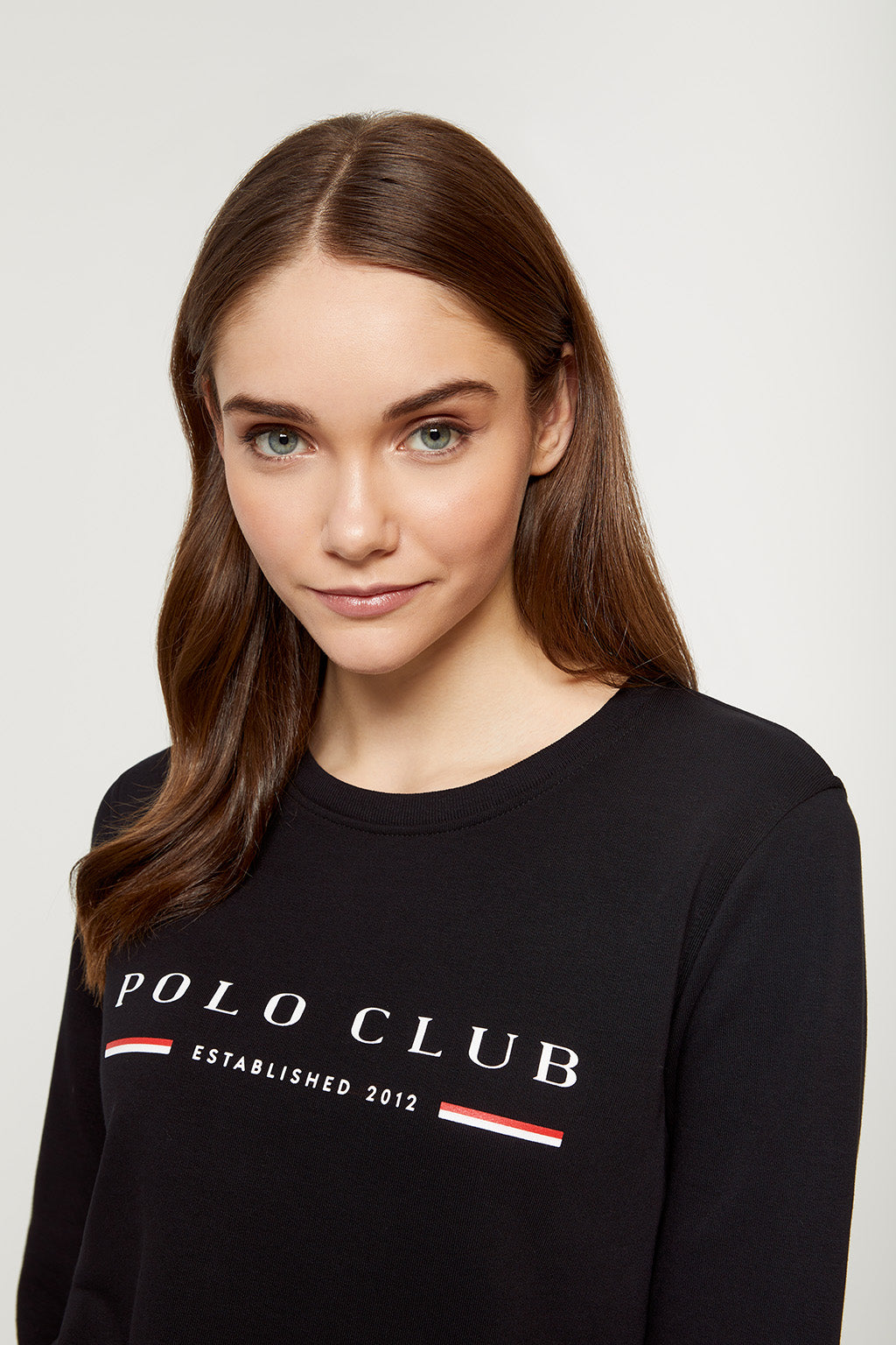 Sudadera Title negra organic mujer | MUJER  | POLO CLUB