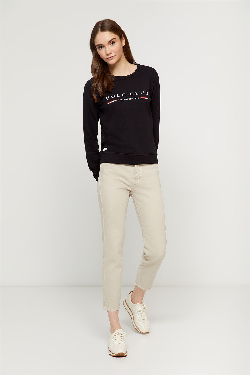 Sudadera Title negra organic mujer | MUJER  | POLO CLUB