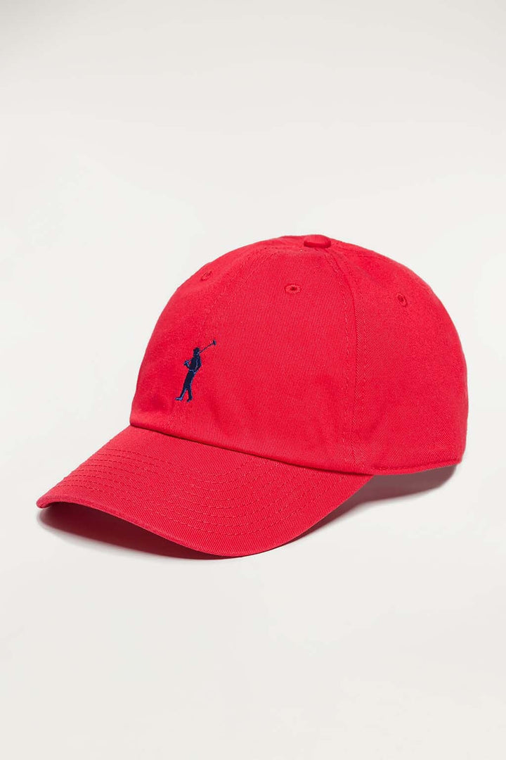 Gorra roja con logo bordado a color contraste | UNISEX  | POLO CLUB