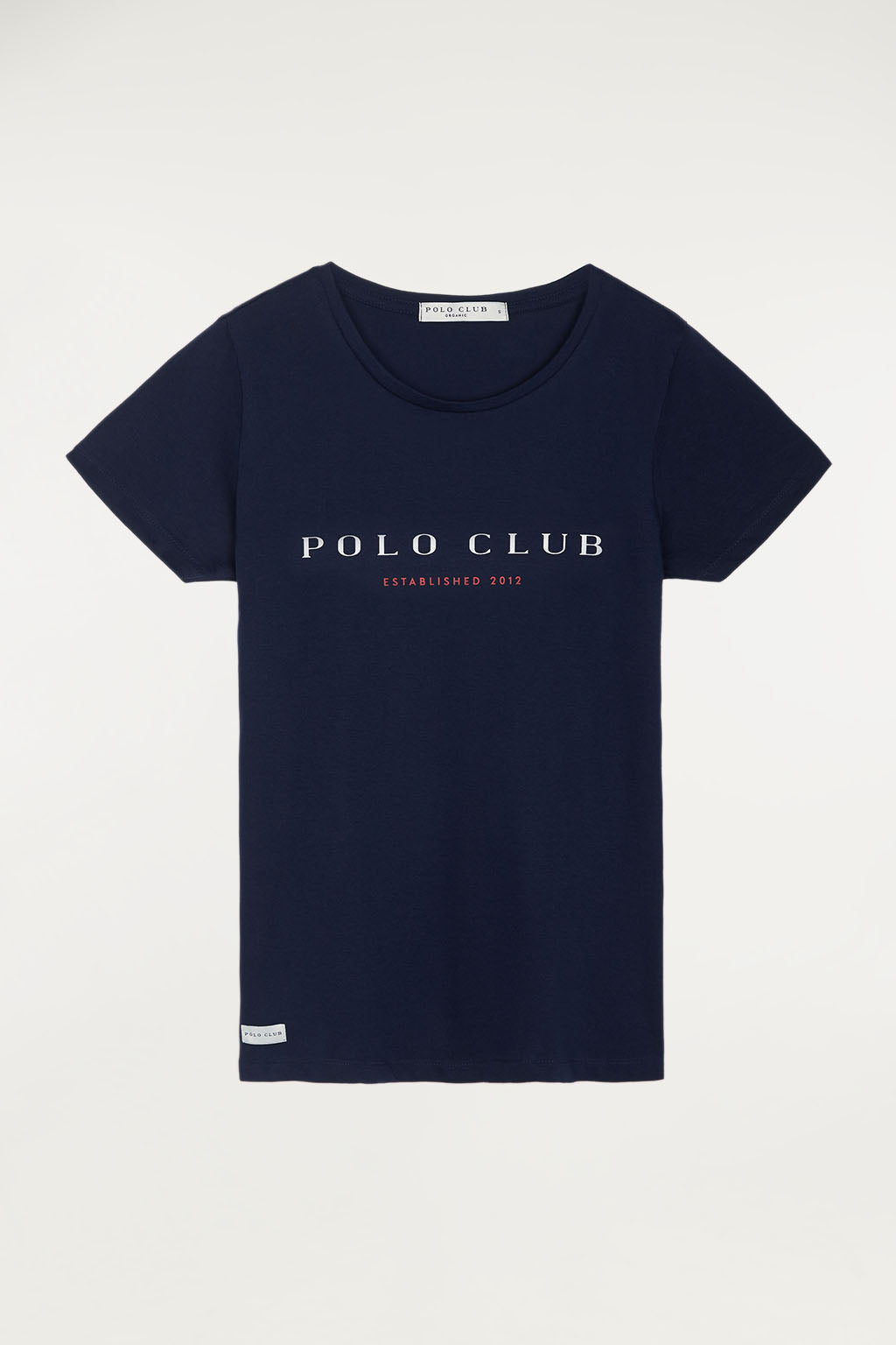 Camiseta de algodón orgánico marino con estampación frontal | MUJER  | POLO CLUB