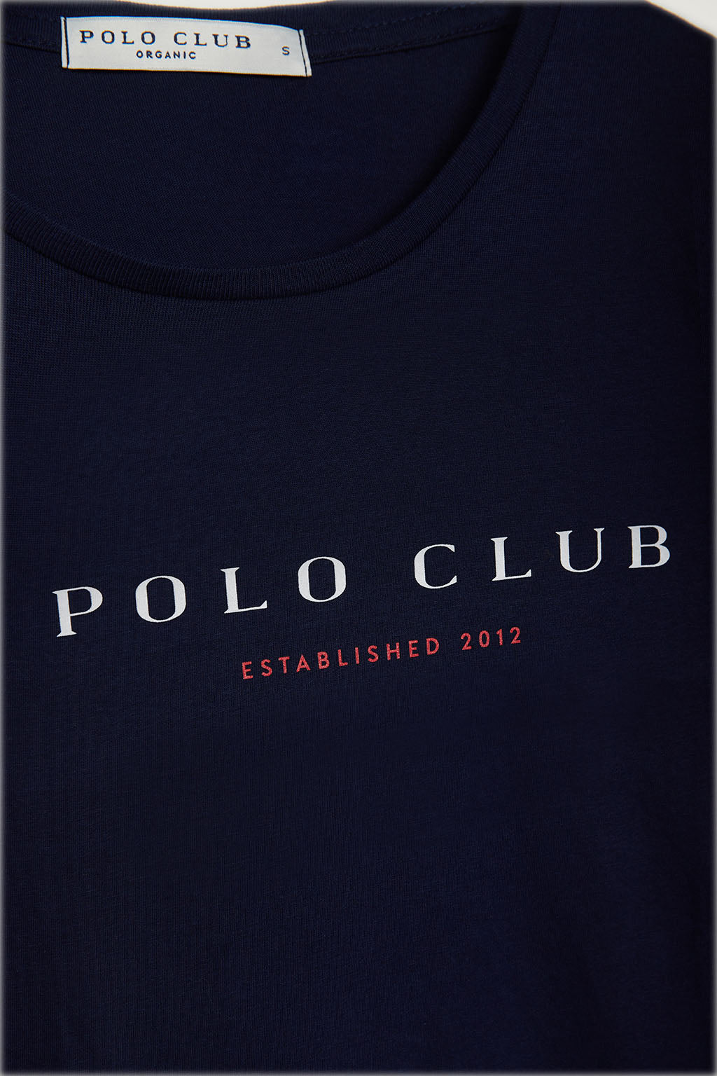 Camiseta de algodón orgánico marino con estampación frontal | MUJER  | POLO CLUB