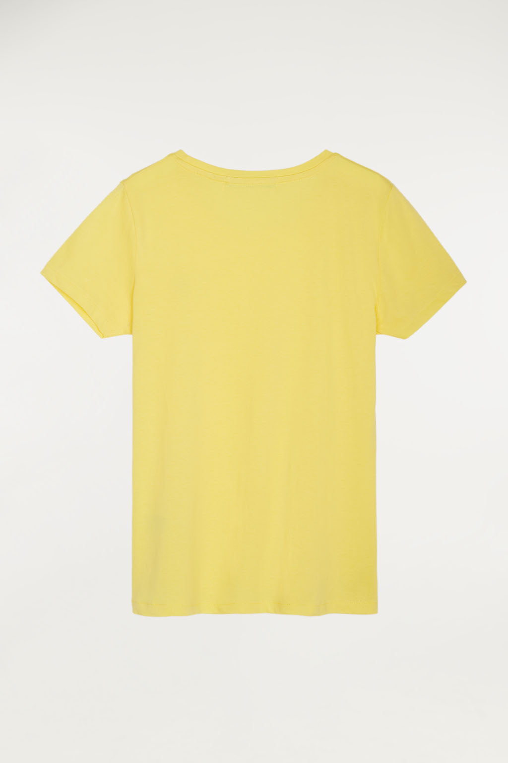 Camiseta de algodón orgánico amarilla con estampación frontal | MUJER  | POLO CLUB