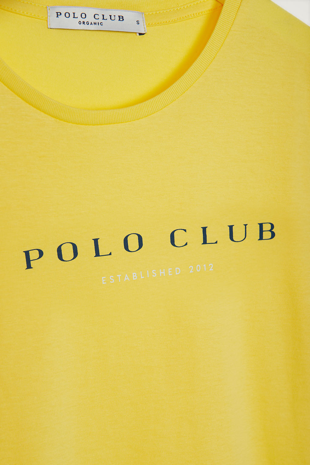 Camiseta de algodón orgánico amarilla con estampación frontal | MUJER  | POLO CLUB