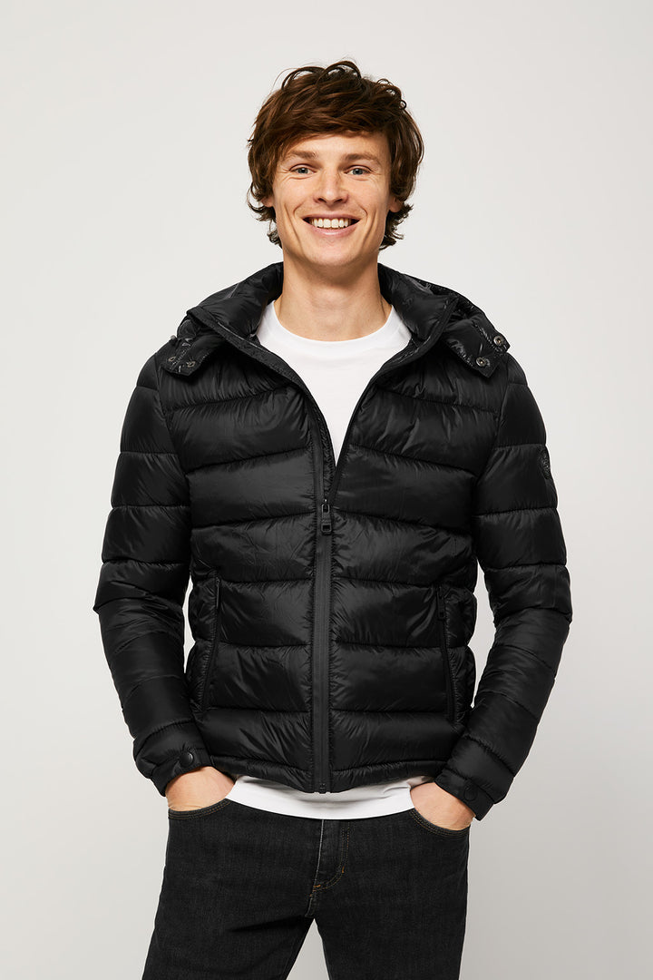 Chaqueta negra acolchada con capucha | HOMBRE  | POLO CLUB