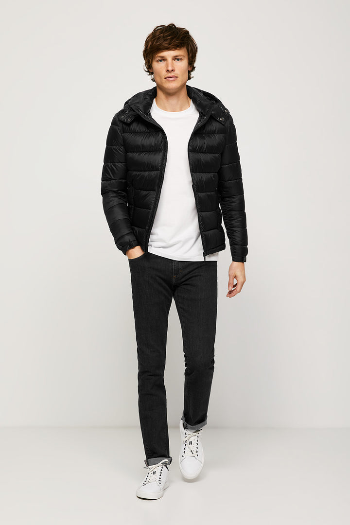Chaqueta negra acolchada con capucha | HOMBRE  | POLO CLUB
