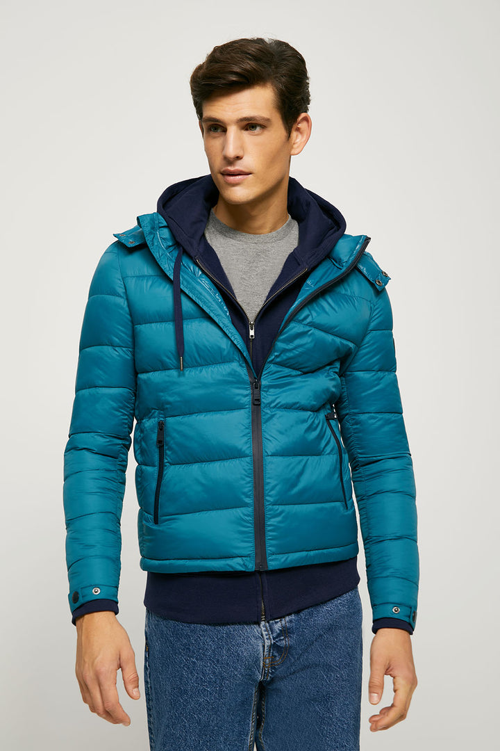 Chaqueta azul acolchada con capucha | HOMBRE  | POLO CLUB