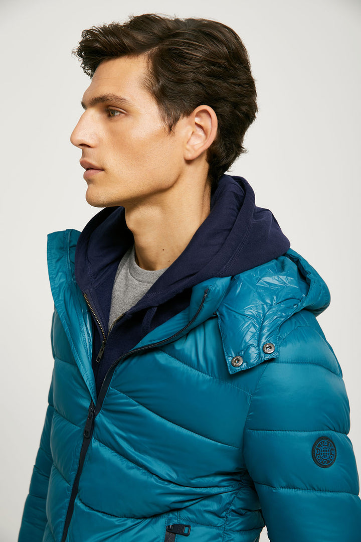 Chaqueta azul acolchada con capucha | HOMBRE  | POLO CLUB