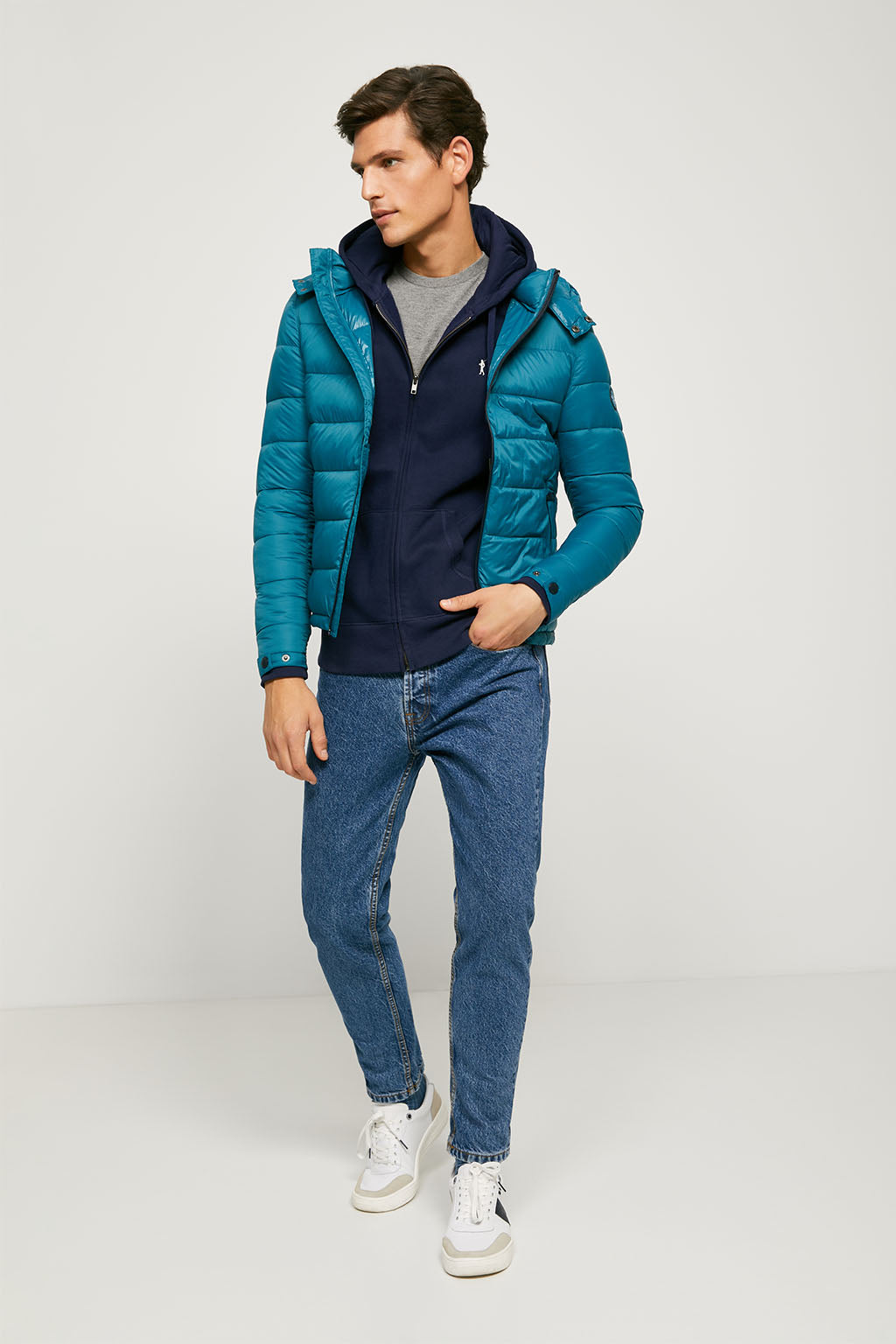 Chaqueta azul acolchada con capucha | HOMBRE  | POLO CLUB