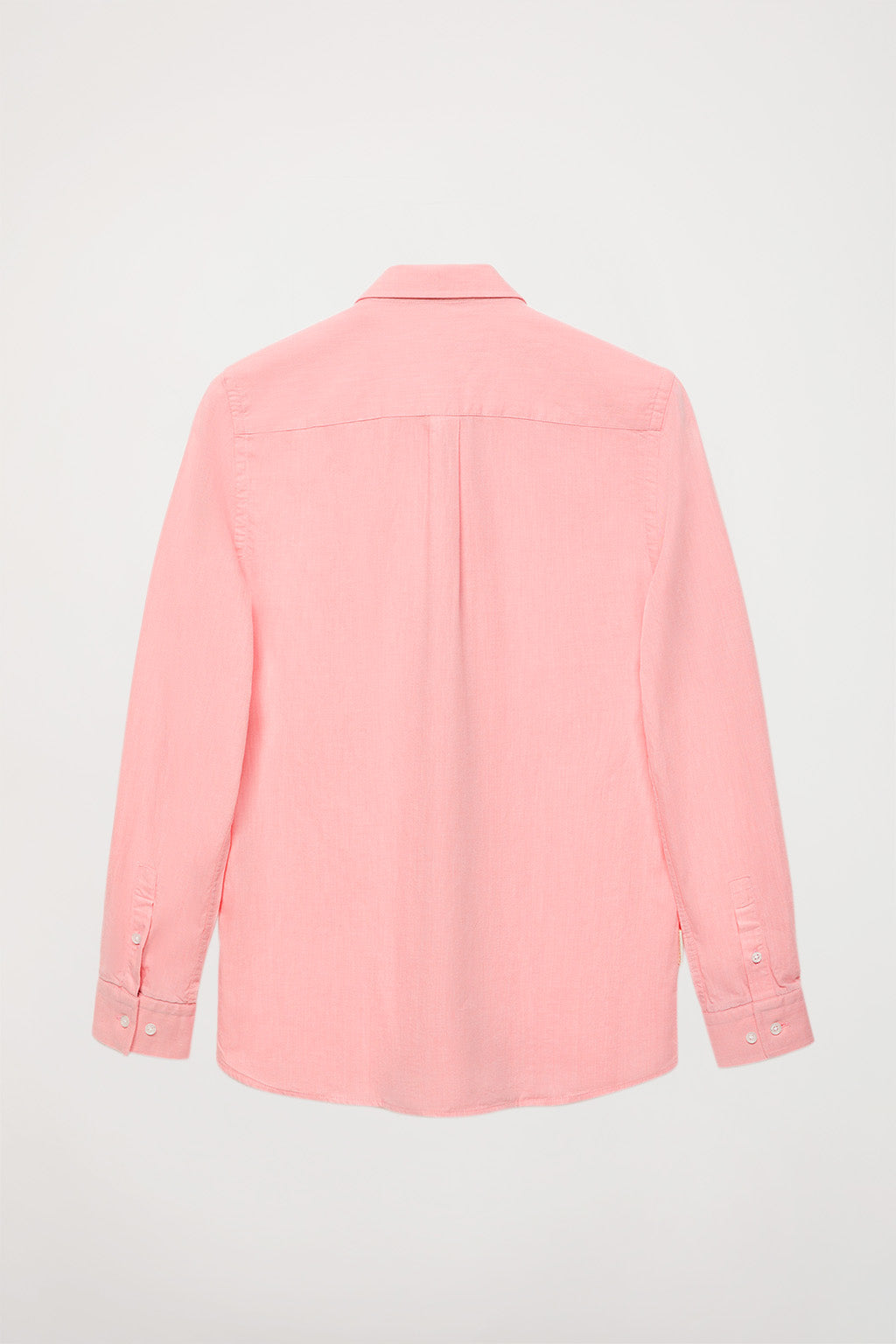 Camisa coral suave de algodón lavada con detalle bordado en el pecho | MUJER  | POLO CLUB