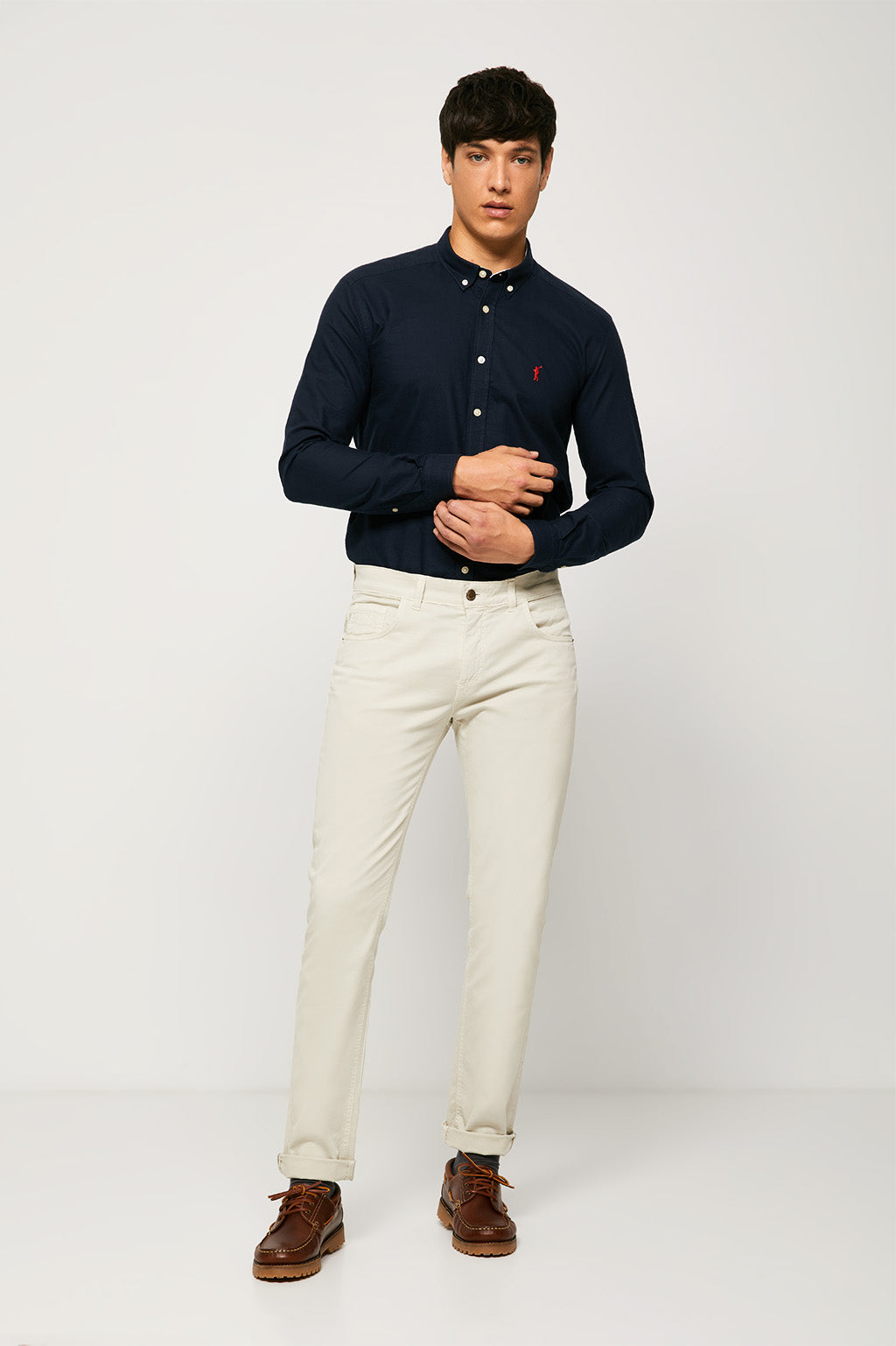 Camisa oxford azul marino con logo bordado | HOMBRE  | POLO CLUB