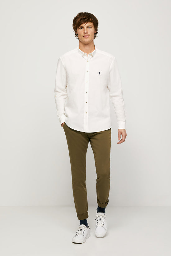 Camisa blanca de popelín custom fit  | HOMBRE  | POLO CLUB