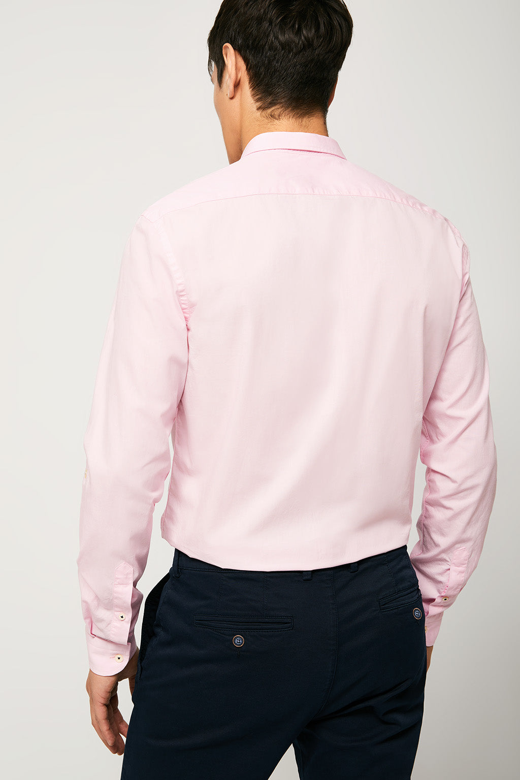 Camisa rosa de popelín custom fit | HOMBRE  | POLO CLUB