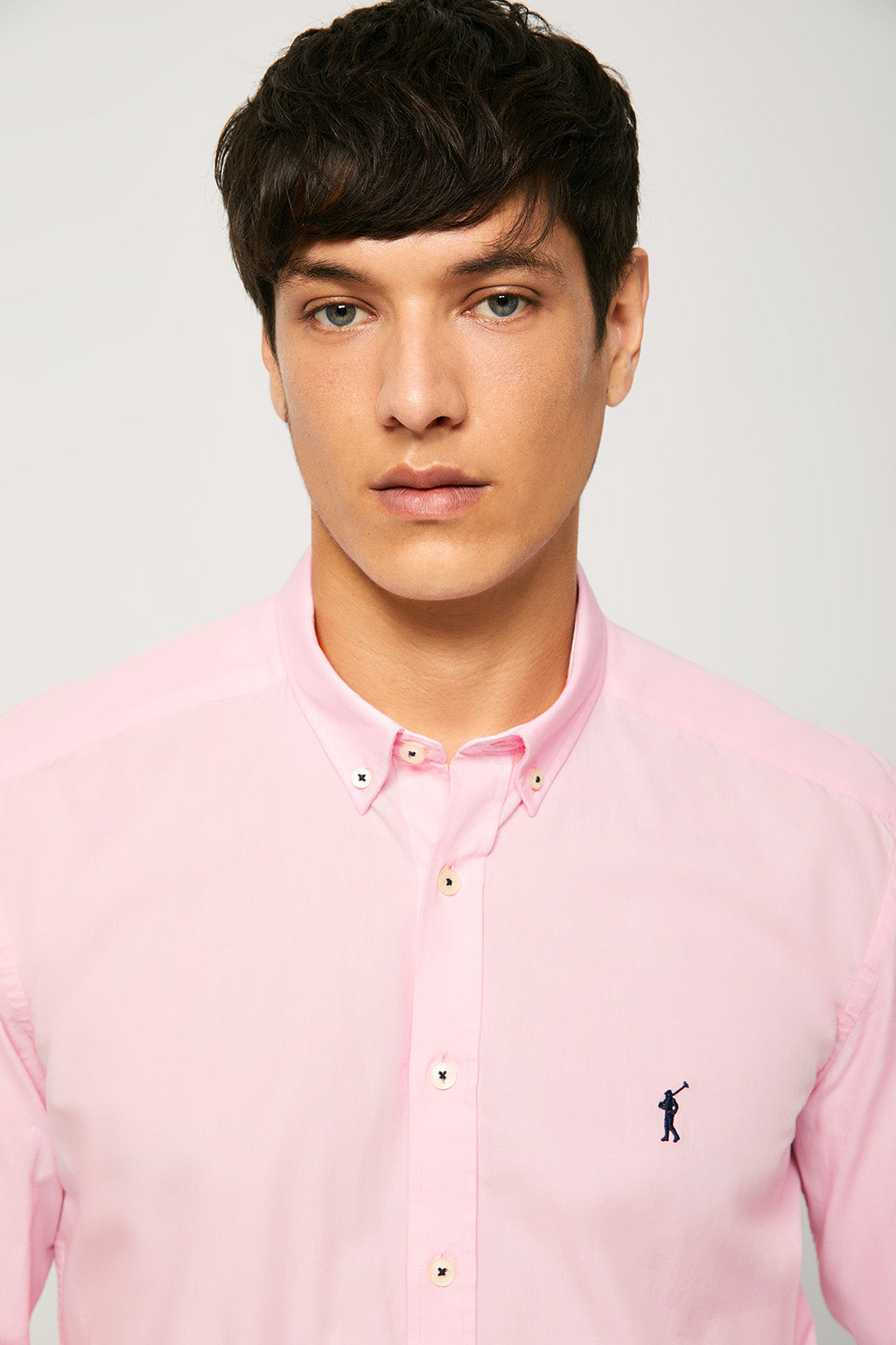 Camisa rosa de popelín custom fit | HOMBRE  | POLO CLUB
