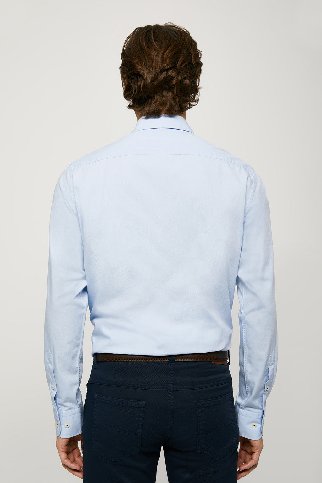 Camisa slim fit celeste con logo bordado | HOMBRE  | POLO CLUB