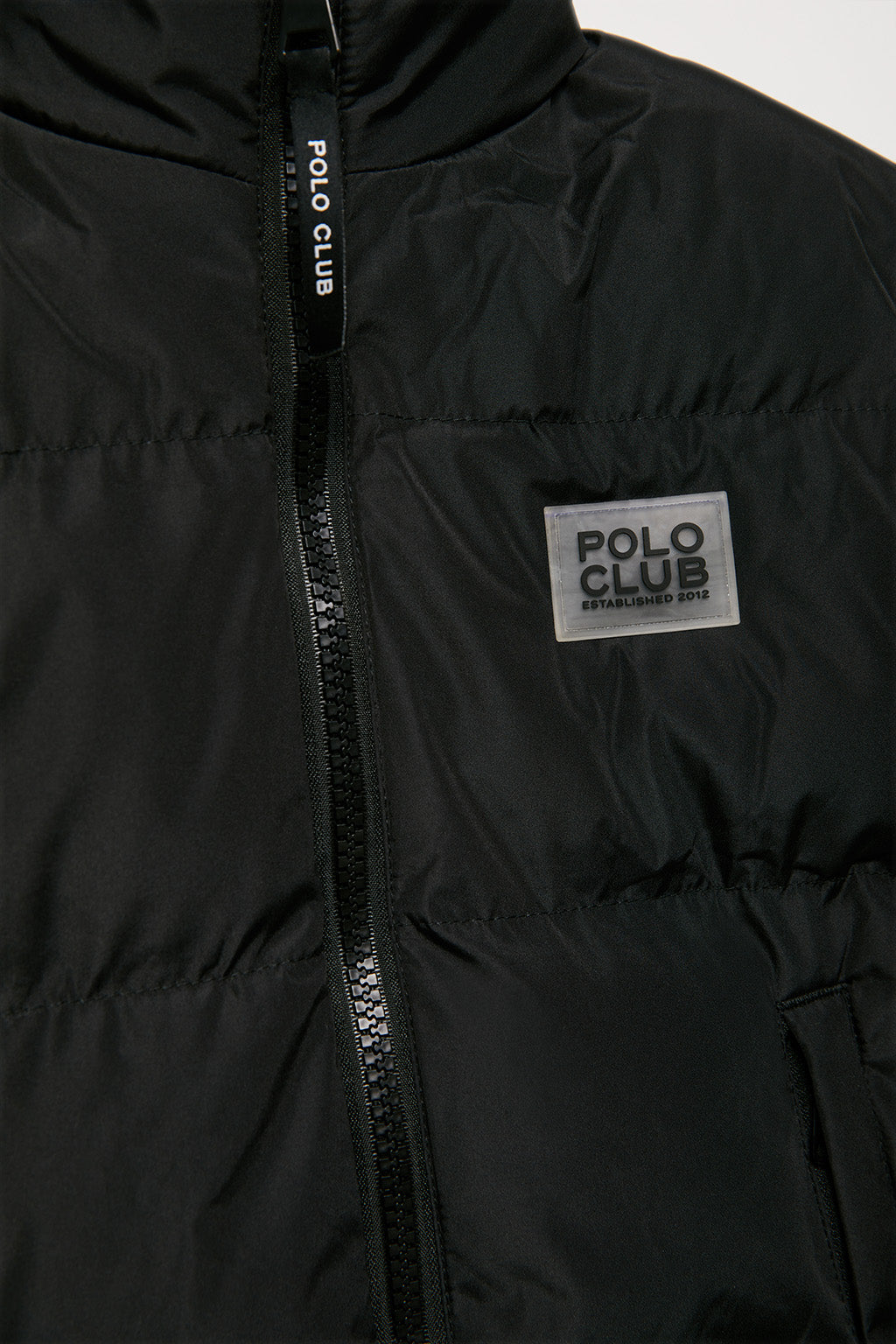 Chaqueta cuello elevado con logo Polo Club