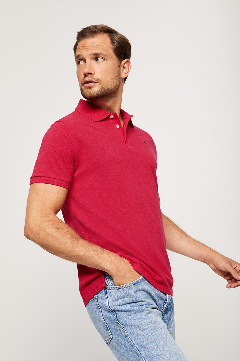 Polo fucsia 2025 hombre