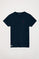 Navy-blue short-sleeve T-shirt with Rigby Go logo