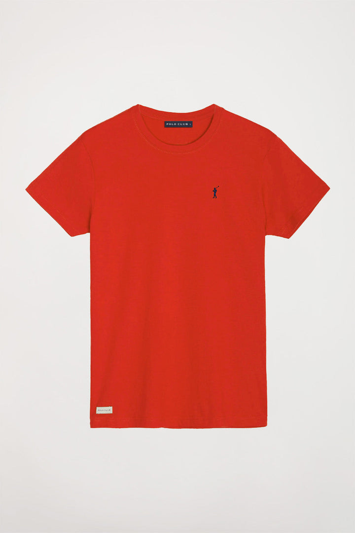 Camiseta de manga corta roja con logo Rigby Go