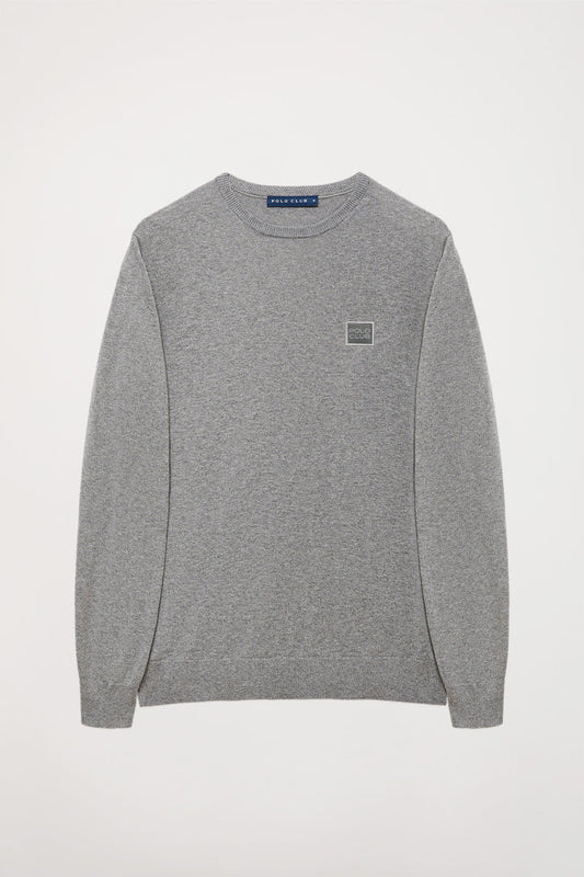Jersey básico de cuello redondo gris vigoré con logotipo Polo Club