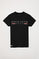 Camiseta negra de manga corta con print icónico