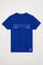 Camiseta azul royal de manga corta con print icónico