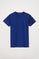 T-shirt básica azul royal de algodão com logótipo Rigby Go