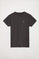 T-shirt básica cor de asfalto de algodão com logótipo Rigby Go