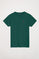 T-shirt básica verde garrafa de algodão com logótipo Rigby Go