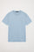 T-shirt básica azul celeste de algodão com logótipo Rigby Go