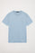 T-shirt básica azul celeste de algodão com logótipo Rigby Go