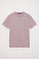 Camiseta básica color malva de algodón con logo Rigby Go