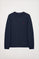 Navy-blue long-sleeve basic T-shirt with Rigby Go logo