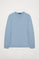 T-shirt básica azul celeste de manga comprida com logótipo Rigby Go