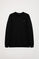 Sudadera básica de cuello redondo negra con logo Rigby Go