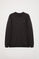 Sweatshirt básica cor de asfalto com decote redondo e logótipo Rigby Go